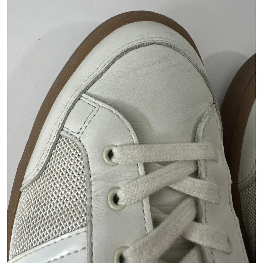 Sandro Mesh and Leather Sneakers Men's Size 43 US 10 - 10.5 Low Top Lace Shoes - Picture 11 of 16